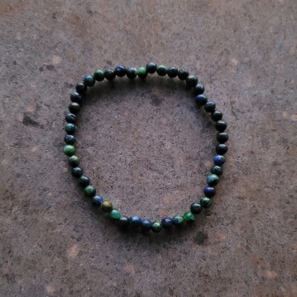 Chrysocolla Stone Handmade Bracelet Set of 4 - Picture 3 of 6